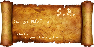 Salga Márton névjegykártya